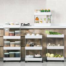 2/3/4 Tiers Removable Gap Storage Shelf Kitchen Trolley Living Room Bathroom Multi-layer Storage Rack With Wheels 2024 - buy cheap