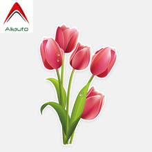 Aliauto Flowers Car Stickers Beautiful Tulip Decor Accessories Vinyl Decal for Kia Rio Mustang Renault Megane Suzuki ,15cm*10cm 2024 - buy cheap