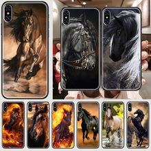 Animal horse Phone Case Cover Hull For iphone 5 5s se 2 6 6s 7 8 12 mini plus X XS XR 11 PRO MAX black soft bumper tpu funda 2024 - buy cheap