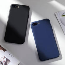 Роскошная мягкая задняя матовая Цвет Чехлы для Apple iPhone 7 Plus, 8, 6, 6s X XS max XR противоударный ТПУ силиконовый чехол для iphone 8 задняя крышка 2024 - купить недорого