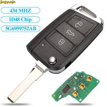 Jingyuqin-mando a distancia para coche, 434MHz, MQB ID48, para VW, Seat Golf 7, MK7, Touran, Polo, Tiguan, 5G6959752AB, BB, sin llave, go/semiinteligente 2024 - compra barato