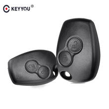 KEYYOU 50X 2 кнопочный чехол для пульта дистанционного управления для Renault Megane Modus Espace Laguna Duster Logan DACIA Sandero Fluence Clio Kangoo 2024 - купить недорого