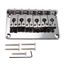 Metal 6 String Hard Tail Hardtail Fixed Bridge with Wrench for Electric Guitar Musical Instrument Parts 2024 - buy cheap