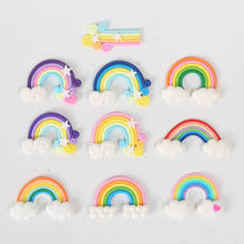 4 pcs/lot Small Rainbow Cloud Cake Topper Unique Birthday Cake Topper for Wedding Birthday Party Cake Decorations Baby Shower 2024 - buy cheap