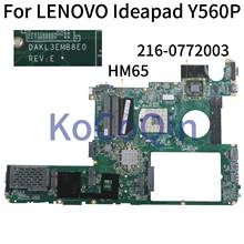 KoCoQin-placa base para ordenador portátil, placa base para LENOVO Ideapad Y560P HM65, 11013167, DAKL3EMB8E0, 216-0772003 2024 - compra barato