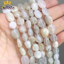 7-10mm Natural Irregular Gem White Moonstone Beads Round Loose Spacer Stone Bead For Jewelry Making DIY Accessories Bracelet 15" 2024 - buy cheap