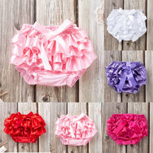 Fashion Toddler Baby Infant Girl Pants Solid Soft Bow-knot Ruffle Bloomer Nappy Underwear Panty Diaper Baby Girl Bloomers 2024 - buy cheap