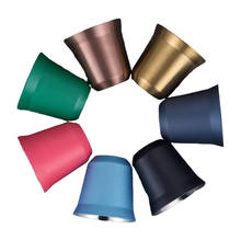 Taza de café expreso de acero inoxidable de doble pared de 80ml, taza de café Nespresso Pixie con forma de cápsula, termo bonito 2024 - compra barato