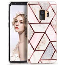 Geometric Slim Glossy Marble Silicone Soft Case for Samsung Galaxy S9 S8 S10 Plus A50 A70 A40 IMD Shockproof Protective Cover 2024 - buy cheap