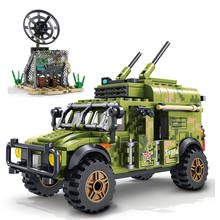 Military series Communication armored command vehicle Soldier weaponry DIY model Building Blocks Bricks Toys Gifts 2024 - buy cheap