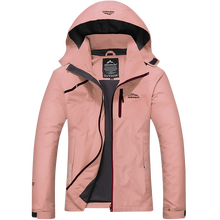 Jaqueta feminina casual à prova d'água e vento, casaco corta-vento de montanha com capuz para primavera e outono 2024 - compre barato