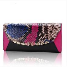 yuanyu  new  python leather bag female long snakeskin women clutches small bag genuine leather bag 2024 - buy cheap