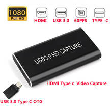 Tarjeta de captura de Audio y vídeo portátil, accesorio de ordenador Full HD de alta velocidad, UVC USB 3,0 HDMI a tipo C HDMI 1080P 60fps 2024 - compra barato