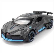 Coche de juguete Bugatti DIVO, modelo de coche deportivo de aleación fundido a presión, luz de sonido, coche de colección, 1:32 2024 - compra barato