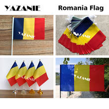 YAZANIE-Bandera de mano de Rumanía, banderines de cuerda con banderines, mesa, 90x150cm, país nacional, Rumanía, 4 unidades, 14x21cm, 5 unidades 2024 - compra barato