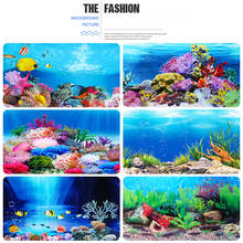 Fish Tank Background Paper Painting HD Picture 3D Fish Tank Wallpaper Double-sided Aquarium Decorative Fish Tank Sticker 2022 - buy cheap