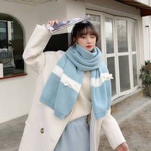 Bufanda Coreana de otoño e invierno para hombre y mujer, bufanda larga y suave para exteriores, lazo cálido, elegante y adorable, pequeña 2024 - compra barato