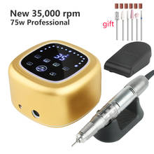 Professional Nail Drill 35000RPM Electric Nail Drill Machine 75W Powerful Manicure Machine High Speed for Shaping Buffing Nails 2024 - buy cheap