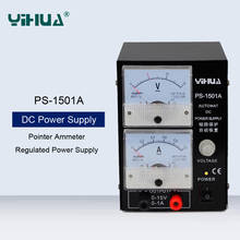 YIHUA-fuente de alimentación regulada de CC ajustable, 1501A, 15V, 1A, para reparación de comunicación de teléfono, indicador de potencia, fuente de alimentación de prueba 2024 - compra barato