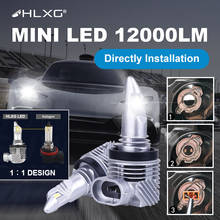 HLXG Newest 1:1 Size H7 Mini LED Headlight H11 H4 Car Bulb Wireless 9005 9006 HB3 HB4 H8 6000K White Auto Fog Lights 2024 - buy cheap