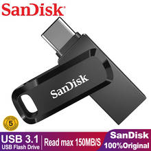 Sandisk ultra-pendrive dual drive, usb otg tipo c 64gb 128gb, portátil, memória 3.0, alta velocidade 2024 - compre barato