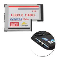 2 Dual Port USB 3.0 HUB Express Card ExpressCard Hidden 54mm Adapter for Laptop 2024 - buy cheap