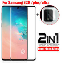 2 In 1 Tempered Glass glass for Samsung Galaxy S22 S20 S21 FE note 20 ultra Screen Protector Camera lens Protective case 2024 - buy cheap