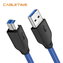 CABLETIME USB Printer Cable USB3.0 AM to BM Cable Super Speed data sync Extension Printer for Computer Canon Lenovo Printer C273 2024 - buy cheap