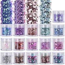 4Colors/Lot 10ml Holographic Chunky Glitter, 1/128,1/24,1/8 Face Body Nail Art Cosmetic Glitter Chunky Fine Mixed Glitter 2024 - buy cheap