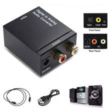 Toslink áudio coaxial de 3.5mm, conversor de áudio digital para rca i/r analógico, adaptador de áudio doméstico, sistema de cinema em casa 2024 - compre barato