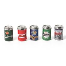 Dongzhur-decoraciones para casa de muñecas, modelo de Mini bebida de muñeca, latas de cerveza, juguete Diy, casa de cocina V8H9, 1:12, 5 uds. 2024 - compra barato