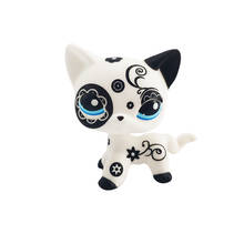 Tienda de mascotas LPS, juguetes para gatos de pelo corto, soporte de acción de gran danés Collie, muñecos de PVC para Cosplay, modelo de juguete, regalos para niños 2024 - compra barato