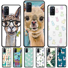 Capa de celular alpaca de desenho animado para oppo de reno 4 pro 2 z a5 a9 a53 a31 2020 a1k a3s a5s a15 a52 a72 a83 f7 f5 2024 - compre barato