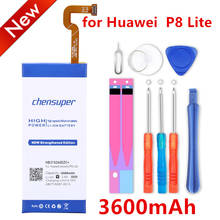 Chensuper-bateria 3600mah embutida + para huawei ascend p8 lite 2024 - compre barato
