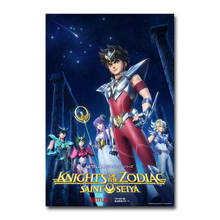 Saint Seiya Knights of the Zodiac Animated TV Silk Fabric Wall Poster Art Decor Sticker Bright 2024 - buy cheap