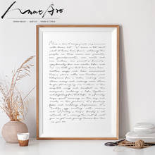 Póster de letras minimalista, lienzo moderno, arte de pared, muebles nórdicos, texto escrito a mano, pintura, decoración de la habitación 2024 - compra barato