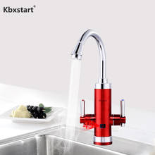 Kbxstart-grifo calentador de agua sin tanque instantáneo, 3400W, 220V, calentamiento rápido, con mango doble, tubería giratoria de 360 grados 2024 - compra barato