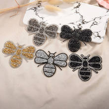 Lovely Bee Rhinestone Patches Sewing Appliques For Clothes Garment Decor  Party Dress Diy 5 Colors Funy Style Iron On Sticker 2024 - buy cheap