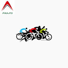 Aliauto Personality Car Sticker Decal Cyclist Racers Accessories Reflective Cover Scratch PVC Decal for Motorcycle Kia,11cm*5cm 2024 - buy cheap