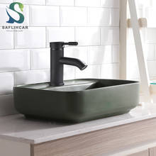Matte Black Bathroom Basin Faucet Simple and Stylish Faucet Hot and Cold Water Basin Sink faucet Deck-mounted Bathroom Faucet 2024 - купить недорого
