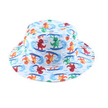 Детская Солнцезащитная шляпа с мультяшным динозавром, летняя пляжная шапка с защитой от УФ-лучей, Панама для маленьких мальчиков и девочек 0-8 лет 2024 - купить недорого