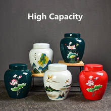 High Capacity Ceramic Tea Caddy Household Moisture-proof Tea Caddy Tea Caddy Storage Tank Seasoning Storage Bottle Candy Jar 2024 - buy cheap