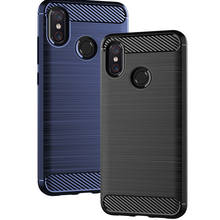 Capa de tpu macio, capa de fibra de carbono anti-risco com absorção de impacto, capa original para xiaomi mi 8 mi8 6.21" 2024 - compre barato