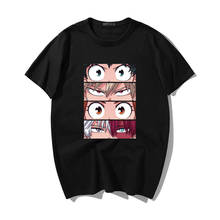 Camiseta con estampado de dibujos animados para hombres, camisa de Boku No Hero Academia, con ojos de My Hero Academia, Tops informales japoneses Harajuku 2024 - compra barato