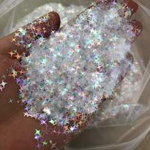 4 point star shaped iridescent glitter 50grams /bag Four Point Star Shaped Glitters | 1.84 oz bags Star Glitter Nail Flakes 2024 - buy cheap