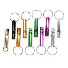 10 PCS/Lot Outdoor Emergency Mini Aluminum Alloy Whistle Keyring Keychain For Survival Safety Sport Camping Hunting Random Color 2024 - buy cheap