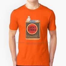 Vintage Lucky Strike Cigarette Packet T Shirt 100% Pure Cotton Cigarettes Smoking Vintage Advertising Lucky Strike 2024 - buy cheap