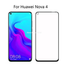 Закаленное стекло для телефона Huawei Nova 4 полное покрытие клеем антибликовое Защитное стекло для экрана Huawei Nova4 защитная пленка стекло 2024 - купить недорого