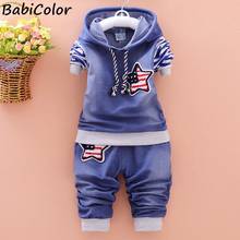 Babicolor conjunto roupas de bebê meninos, moda outono conjunto de roupas esportivas para meninos conjuntos para crianças roupas jeans 2024 - compre barato