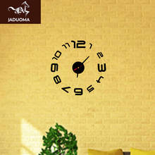 JADUOMA-Reloj de pared de Adhesivo de pared reloj 3D DIY, pegatinas de diseño moderno, decoración del hogar, sala de estar, reloj de pared de acrílico de cuarzo 2024 - compra barato